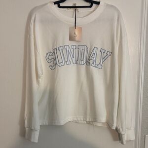 Sunday White Sweatshirt